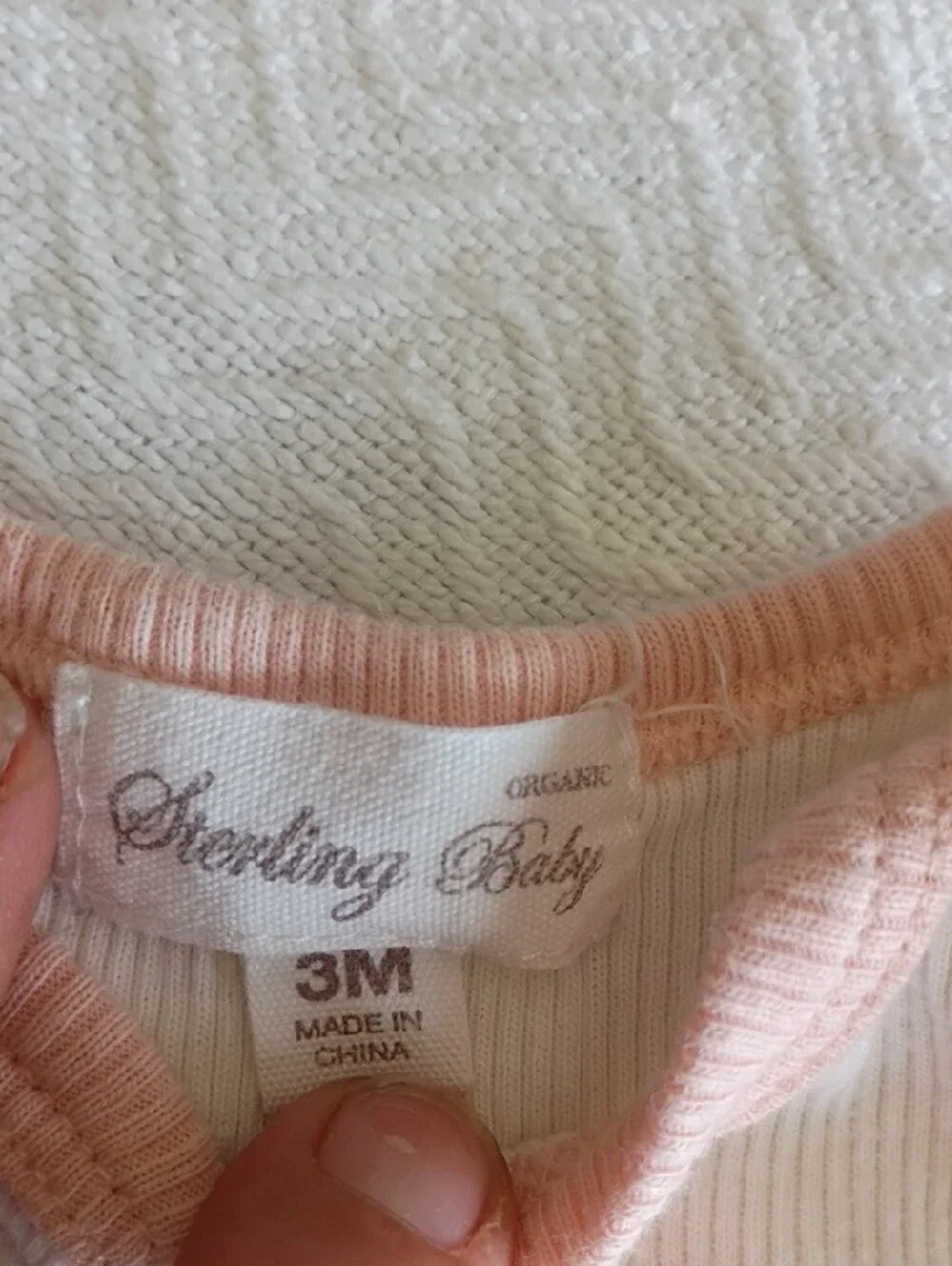 Soft Pink Floral-Trim Baby One-Piece Set